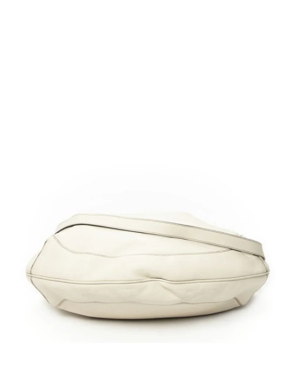 Gucci Peggy Bamboo Handle Hobo Ivory Calfskin Leather